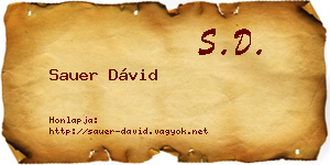 Sauer Dávid névjegykártya