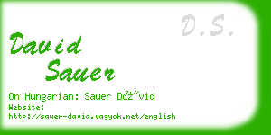 david sauer business card